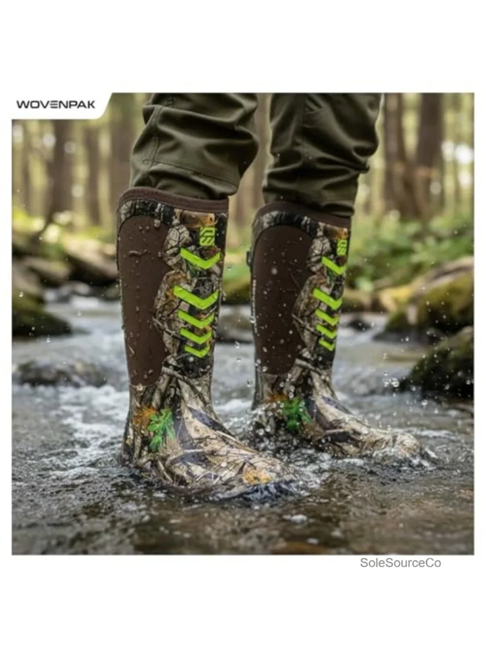 Women's Waterproof Rubber Hunting Boots with Steel Shank, 6mm Neoprene,